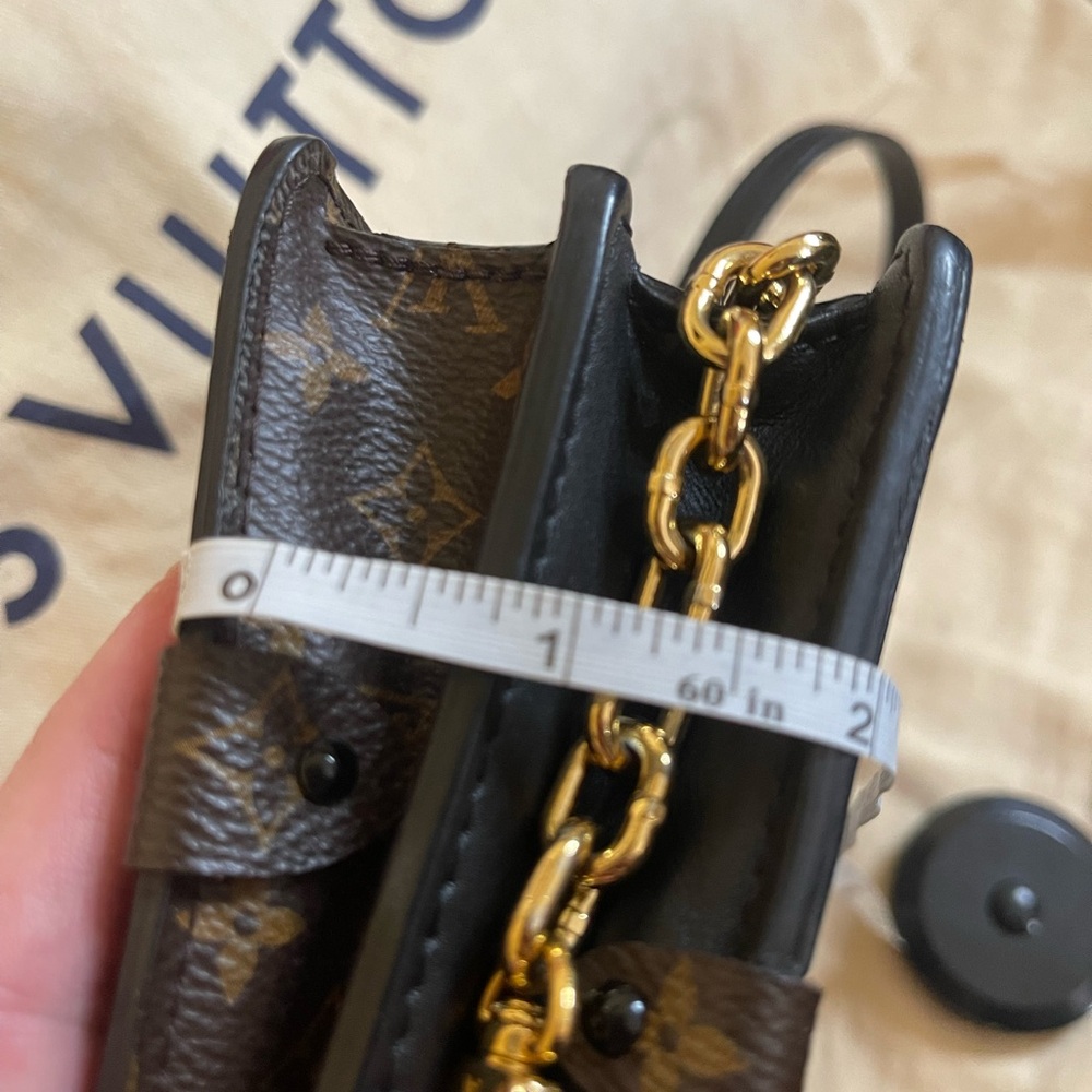 Authentic like new Louis Vuitton reverse monogram trunk crossbody Brown& Black - Picture 8 of 15